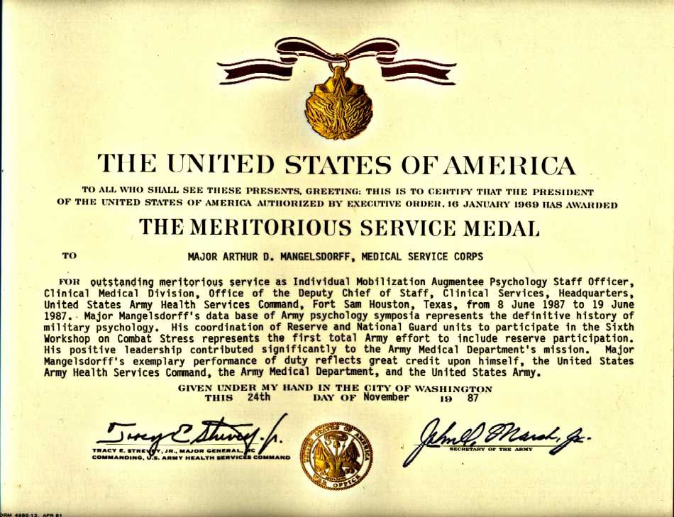 Meritorious Service medal